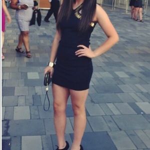 Forever 21 Black and gold bodycon dress!